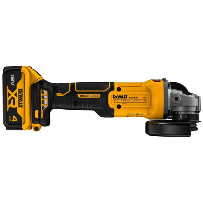 Аккумуляторная угловая шлифмашина DeWALT DCG407M2T, 2 акб 4 Ah, з/у, в кейсе TSTAK