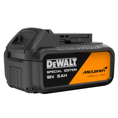 Аккумуляторная ударная дрель-шуруповерт DeWALT DCD86MP2KT McLaren F1 Team Special Edition с 2 акб 5 Ah, з/у, набором бит и рулеткой в кейсе TSTAK Аккумуляторная ударная дрель-шуруповерт DeWALT DCD86MP2KT McLaren F1 Team Special Edition с 2 акб 5 Ah, з/у, набором бит и рулеткой в кейсе TSTAK
