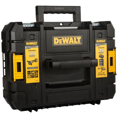 Аккумуляторная угловая шлифмашина DeWALT DCG405S2T с 2 акб 3.5 Ah и з/у в кейсе TSTAK Аккумуляторная угловая шлифмашина DeWALT DCG405S2T с 2 акб 3.5 Ah и з/у в кейсе TSTAK
